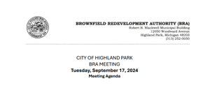 Brownfield Redevelopment Authority Agenda 9/17/24