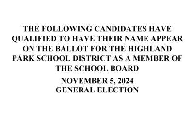 School Board Candidate Listing